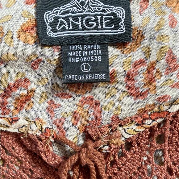 Angie Cream and Brown Tunic Top - Picture 10 of 13